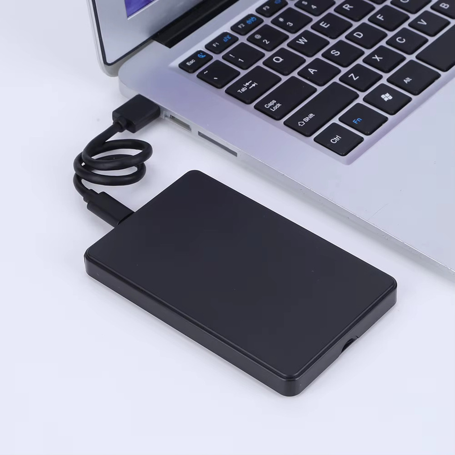 Tragbares 2,5 Zoll HDD-Gehäuse mit USB 3.1 und USB-C Anschluss für SATA 1/2/3 HDD oder SSD in Schwarz - Bild 3