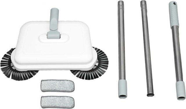 CosyHome Manuelle Kehrmaschine und Bodenreiniger in Grau und Weiß mit Mikrofasertuch und faltbarem Design - Bild 1