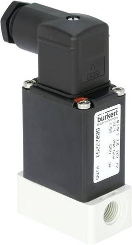 Bürkert Magnetventil 123967 0330 in Schwarz mit 230V - Bild 1