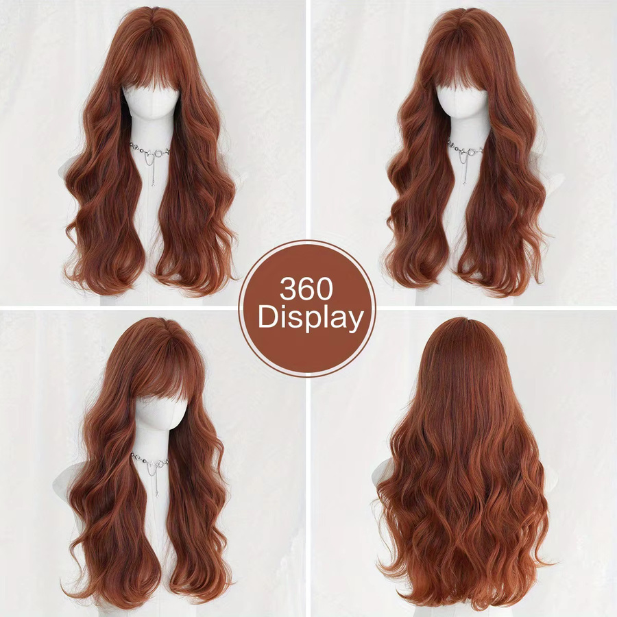 7JHH WIGS Perücke, Wasserwellen, Kupferbraun, Damen - Bild 3