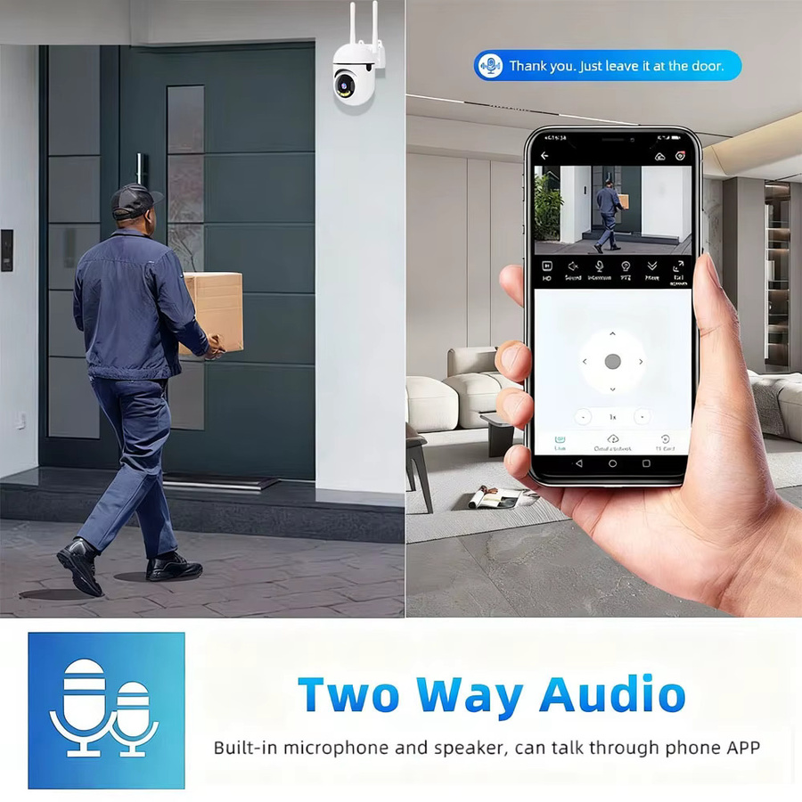 NINIVISION 5MP Mini WLAN IP-Kamera mit PTZ 360 Grad Überwachung, KI Automatische Verfolgung und Zwei-Wege-Audio in Weiß - Bild 6