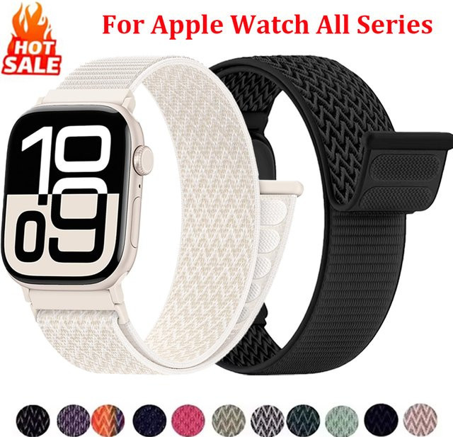 Nylon-Schlaufenarmband für Apple Watch, Textil/NATO, Unisex, Gemustert - Bild 1