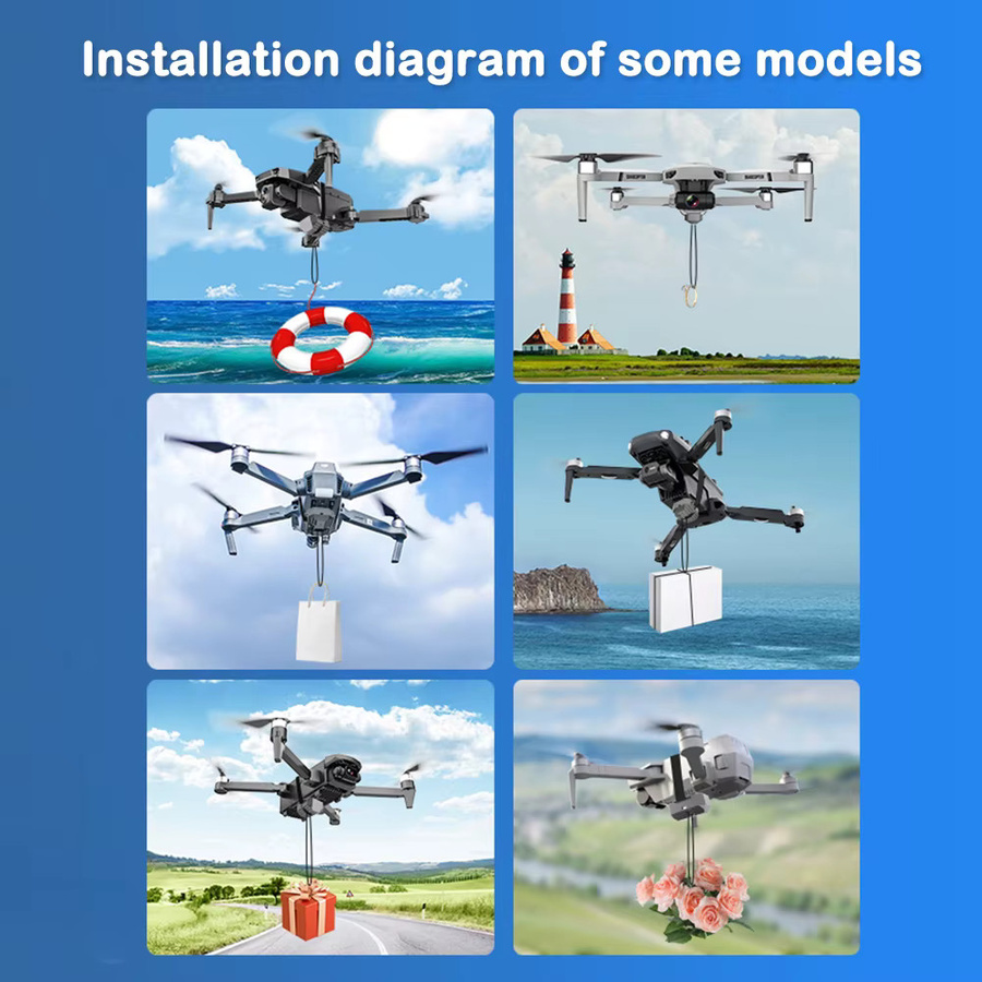 Universal Drone Air Dropper Werfer System mit 2,4 GHz Fernbedienung für allgemeine Nutzlast in Schwarz - Bild 4