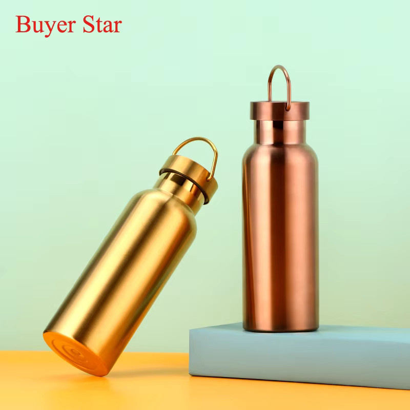 Isolierte Edelstahl-Wasserflasche in Silber, 500 ml, doppelwandig für Sport und Reisen - Bild 5