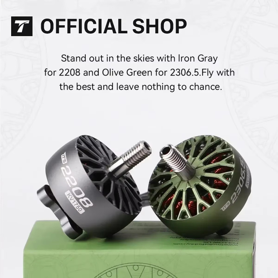 T-MOTOR T-Hobby ITS 2306.5 / ITS 2208 Brushless Motor KV1750 6S für Freestyle FPV Drohnen-DIY - Bild 2