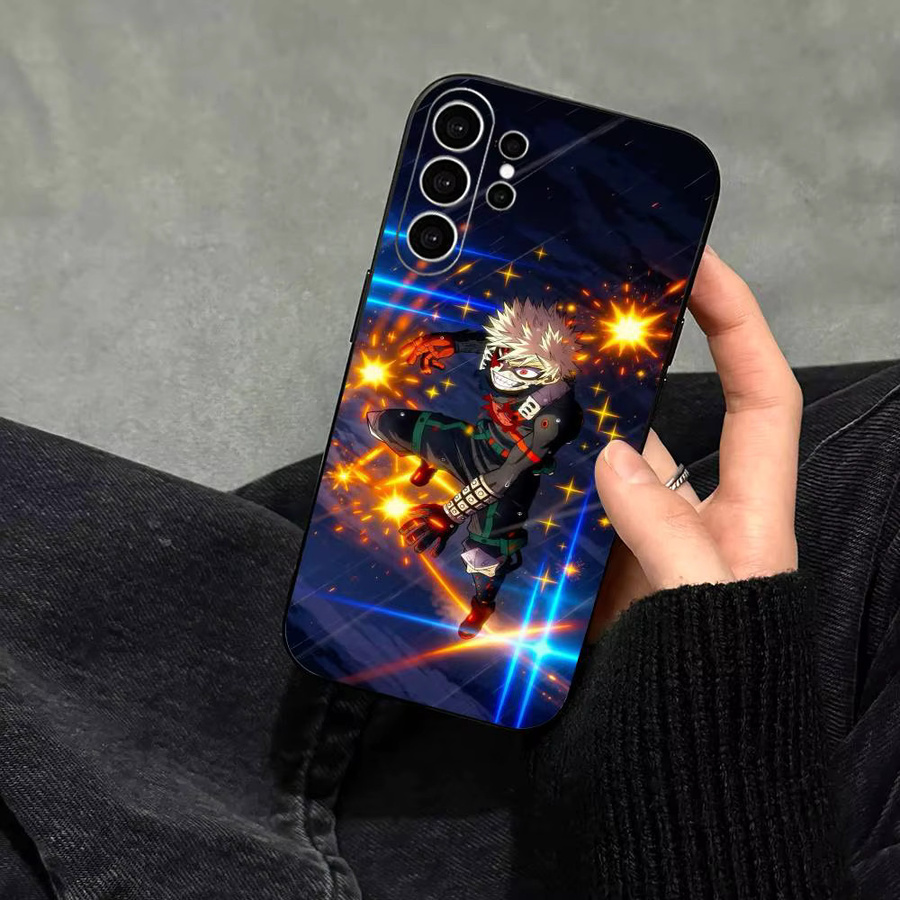 Handyhülle Bakugo My Hero Academia für Samsung Galaxy S25 S24 S23 S22 S21 S20 Ultra Plus FE Note 10 9 5G in Schwarz - Bild 2