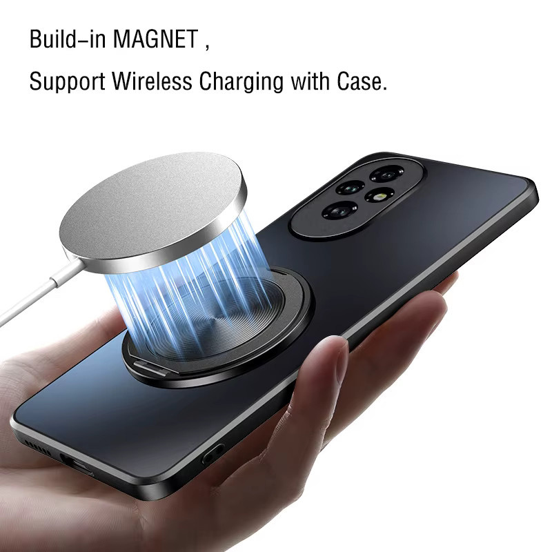 LYYDFUMAN Magnetische Schutzhülle für Huawei Honor 300 200 100 90 70 50 Pro SE mit 360 Grad drehbarem Ring Ständer in Schwarz und Blau - Bild 3