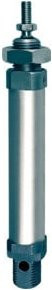 Riegler Rundzylinder doppeltwirkend mit Magnet, Kolben Durchmesser: 25 mm, Hub: 100 mm, Anschluss G1/8, Farbe: Silber - Bild 1