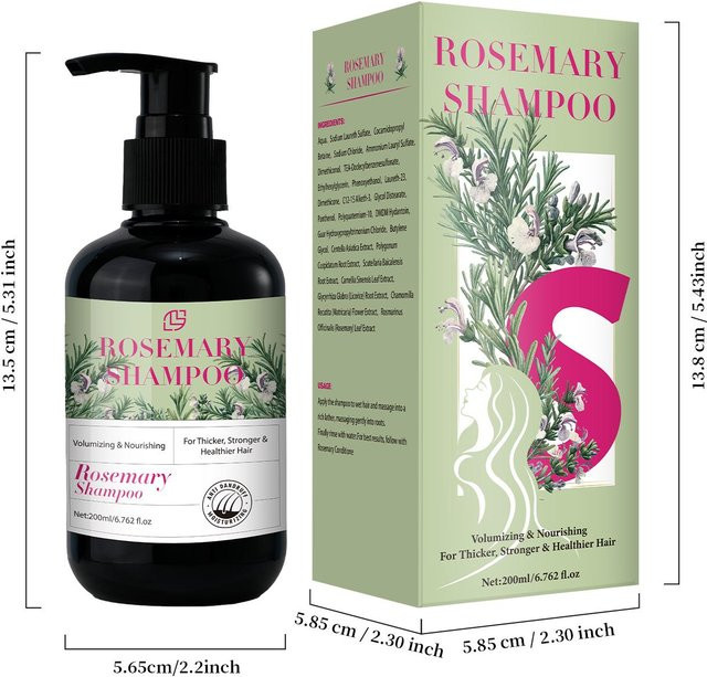 SF BEAUTY Rosmarin Shampoo, Biotin, Teebaumöl, Minze, für feines Haar - Bild 1