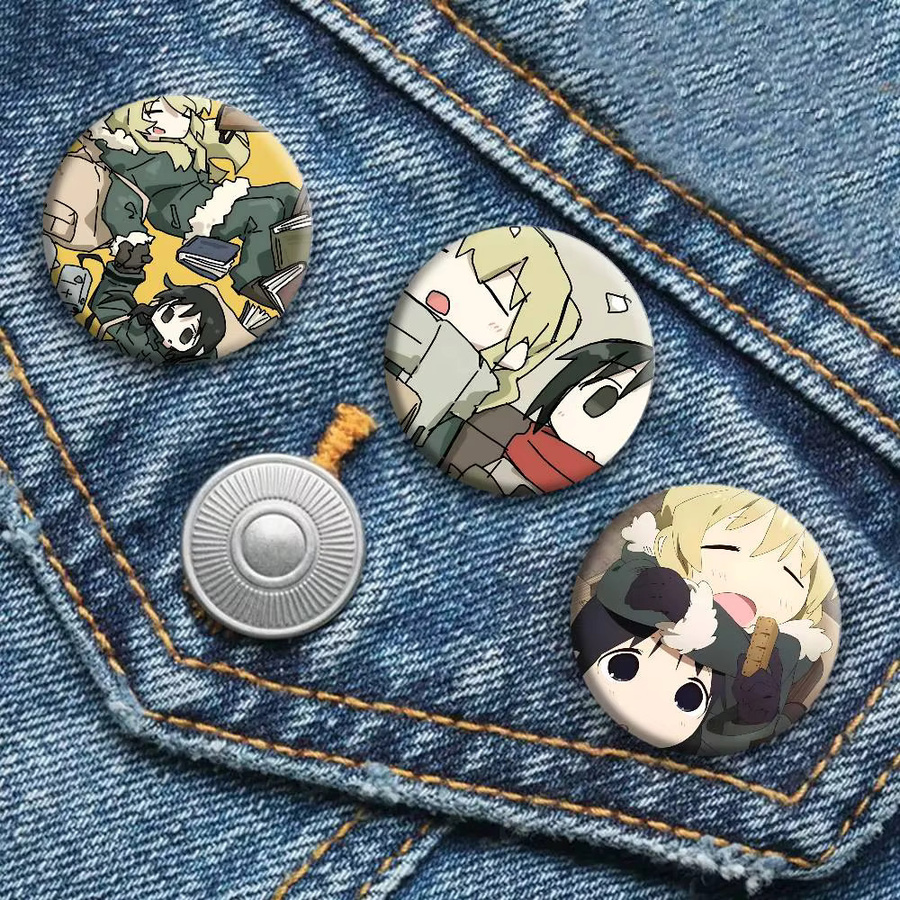 Bilibili Kunstbrosche, Anime Mädchen, Runde Reversnadel - Bild 2