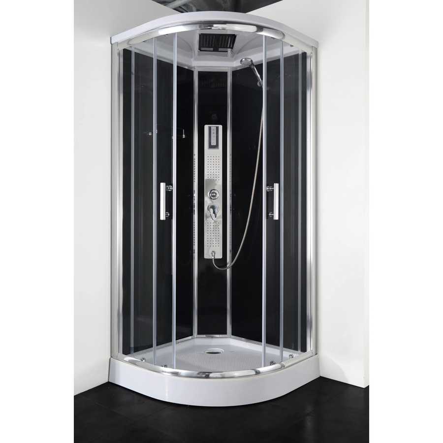 Sanotechnik Komplettduschkabine Trend 1 in Chrom-Optik und Black, B: 90 cm, H: 210 cm - Bild 2