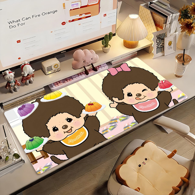 Cartoon M-Monchhichi-S Mauspad rutschfeste Gamer-Computermatte in Multicolour für Schreibtisch und Laptop - Bild 1