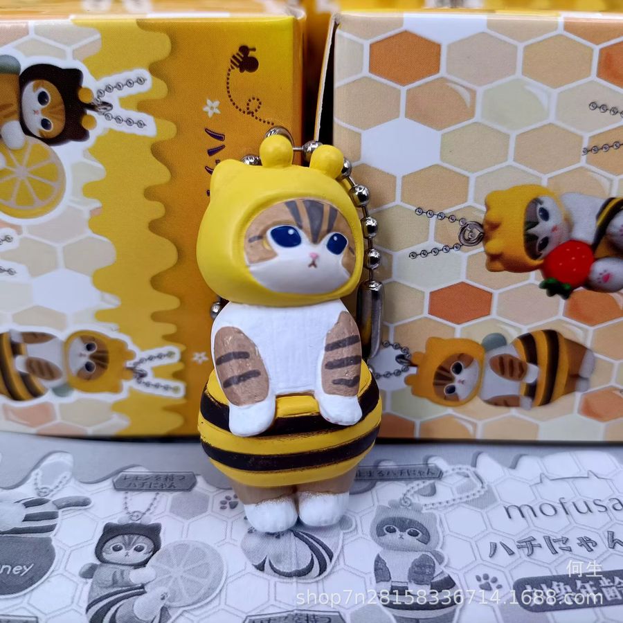 Mofusands Bienenförmige Blindbox Kawaii Anime Katze Figur als süßes Deko-Ornament und Spielzeug - Bild 3