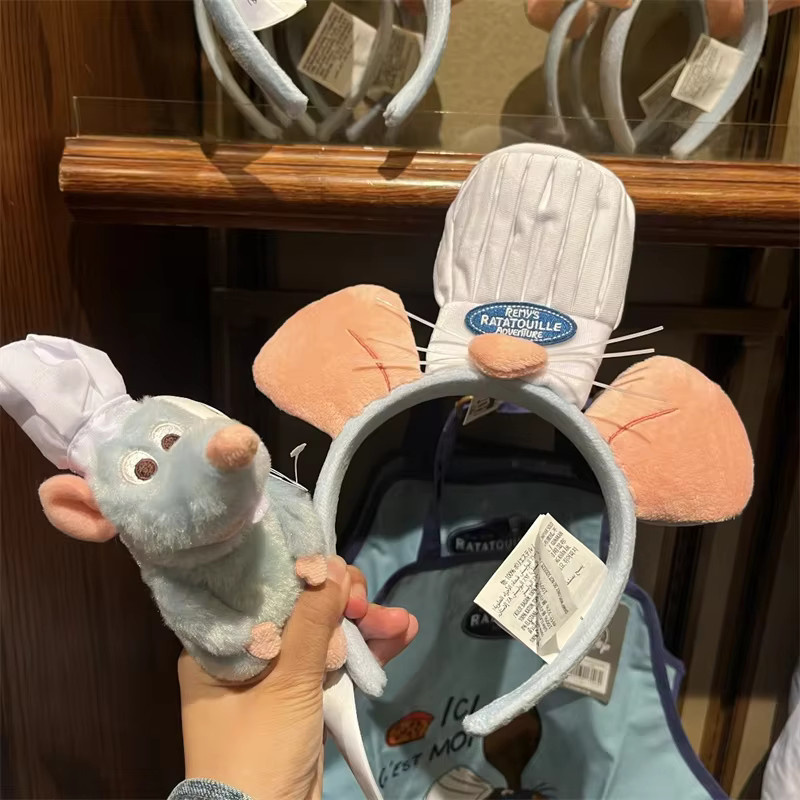 MINISO Cartoon-Küchen-Rattenkönig-Kochmütze-Stirnband, sitzende Rattenkönig-Figur für die Schulter, Plüsch / Textil - Bild 2