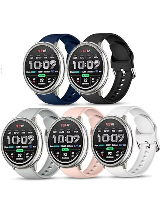 Hiyii Uhrenarmband Silikon, Amazfit Active 2, pink, Unisex - Bild 3