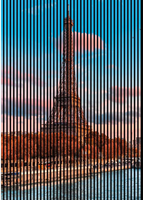 FN Acustico Akustikplatte Eiffelturm in Bunt, Material PET und MDF, B/H: 169,3 x 240 cm, Tiefe: 1,9 cm - Bild 1