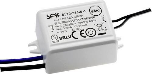 Self Electronics LED-Treiber SLT3-350IS-1 Konstantstrom 3,15W 350mA 3,0 - 9,0 V/DC Weiß - Bild 1