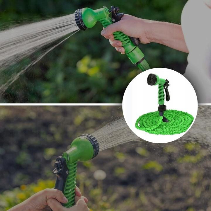 Flexibler Gartenschlauch 60 m mit Anschlüssen und Spritzpistole aus Kunststoff - Bild 6