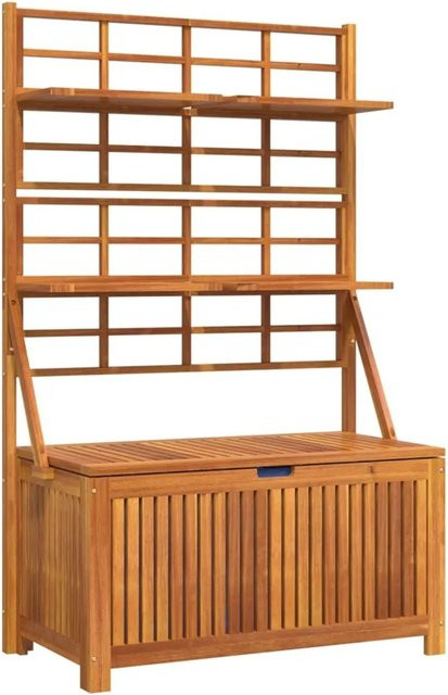 vidaXL Garten-Truhe mit Rankgitter aus Massivholz Akazie in Braun, B/T/H: 99 x 50 x 160 cm - Bild 1