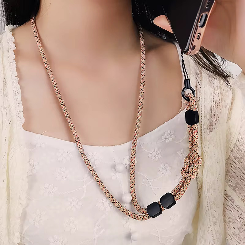 WSSHE Lanyard Handy Handgelenk Handschlaufe und Smartphone Schulterkette in Gold für iPhone und andere Mobiltelefone, Unisex - Bild 4