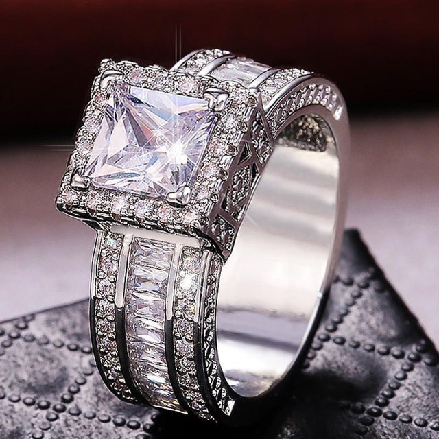 YIRAN Jewelry Ringe, Zirkonia, Kupfer, Schwarz, Damen - Bild 1