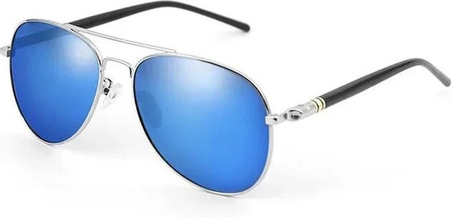 Yiran bag Sonnenbrille Aviator, Metall, Vollrand, Blau, Herren - Bild 1