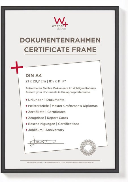 Walther Design New Lifestyle Kunststoff Bilderrahmen modern, rechteckig, B: 21,0 cm, H: 29,7 cm - Bild 1