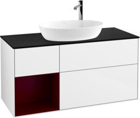 V&B Waschtischunterschrank Finion mit Wandbeleuchtung, Farbe Weiß lackiert, Breite: 120 cm, Tiefe: 50,1 cm, Höhe: 50,1 cm - Bild 1