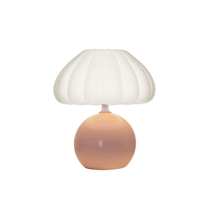 Claeted Nachttischlampe im französischen Stil als Pilz- und Kürbisdesign in Cremefarben für das Kinderzimmer - Bild 5