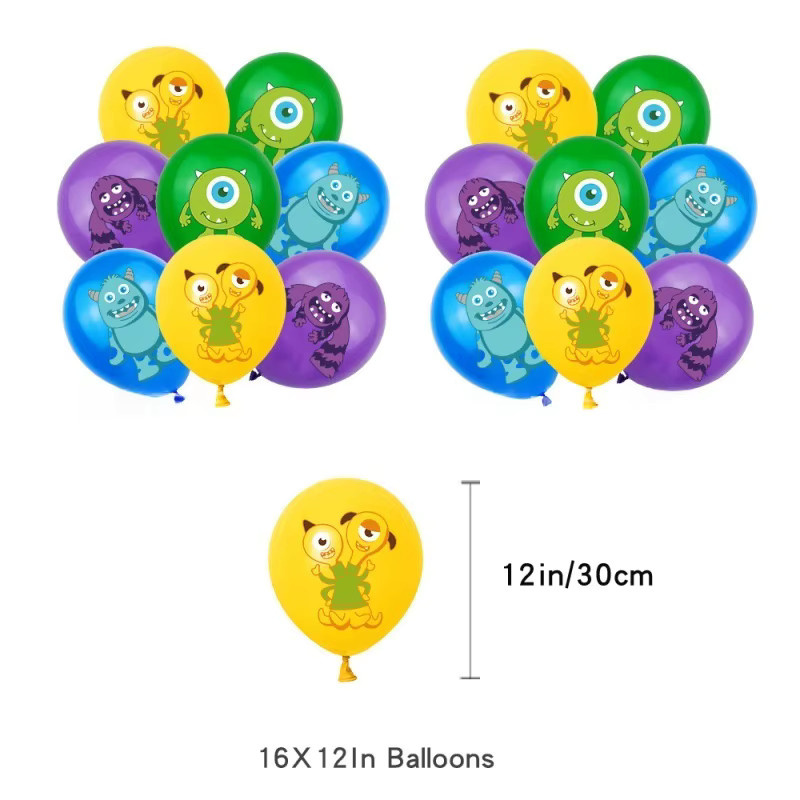 Hasbro Cartoon-Monster Geburtstagsparty-Dekoration Set mit Ballons, Banner und Tortendekoration in Mehrfarbig - Bild 2