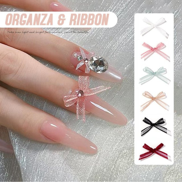 Nibiru DU Nail Art Dekorationen, 10 Teile, Schmetterling, Matt, Rot - Bild 1