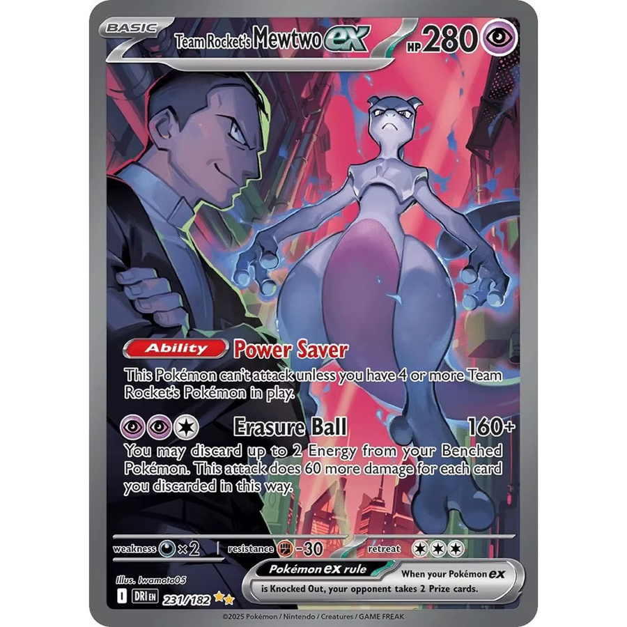 Pokémon Team Rocket Series Cards Destined Rivals The Glory of Team SV10 Mewtwo Giovanni Crobat Replica Proxy Game Collection Card - Bild 2
