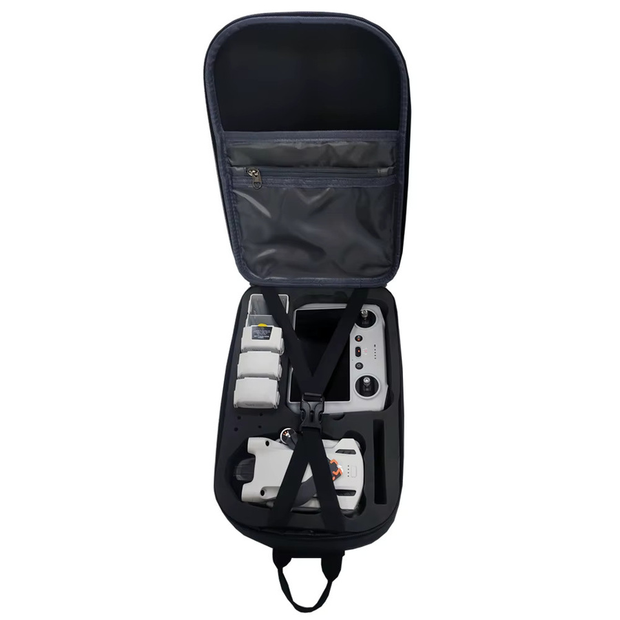 Tragetasche für DJI Mini 3 Pro und Mini 3 mit Schultergurt und Brusttasche für DJI RC/RC N2 Controller in Schwarz - Bild 3