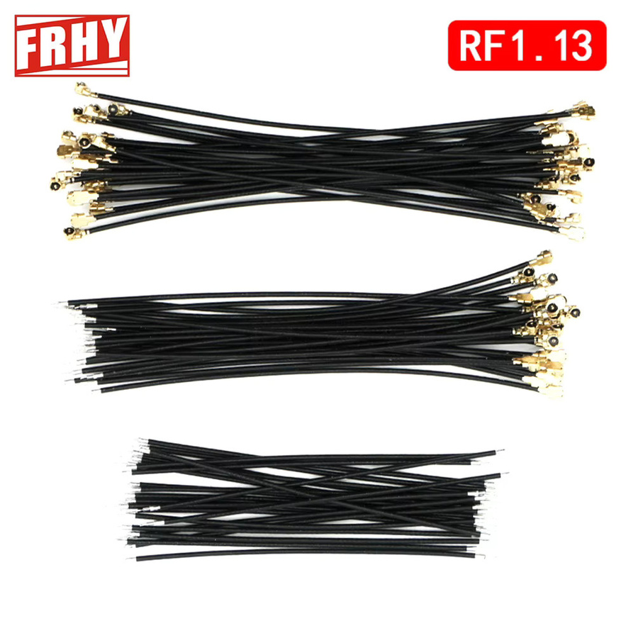 10 Stück FRHY IPX zu u.fl RF-Jumper-Kabel 1,13 mm Löt-Adapter in Schwarz - Bild 2