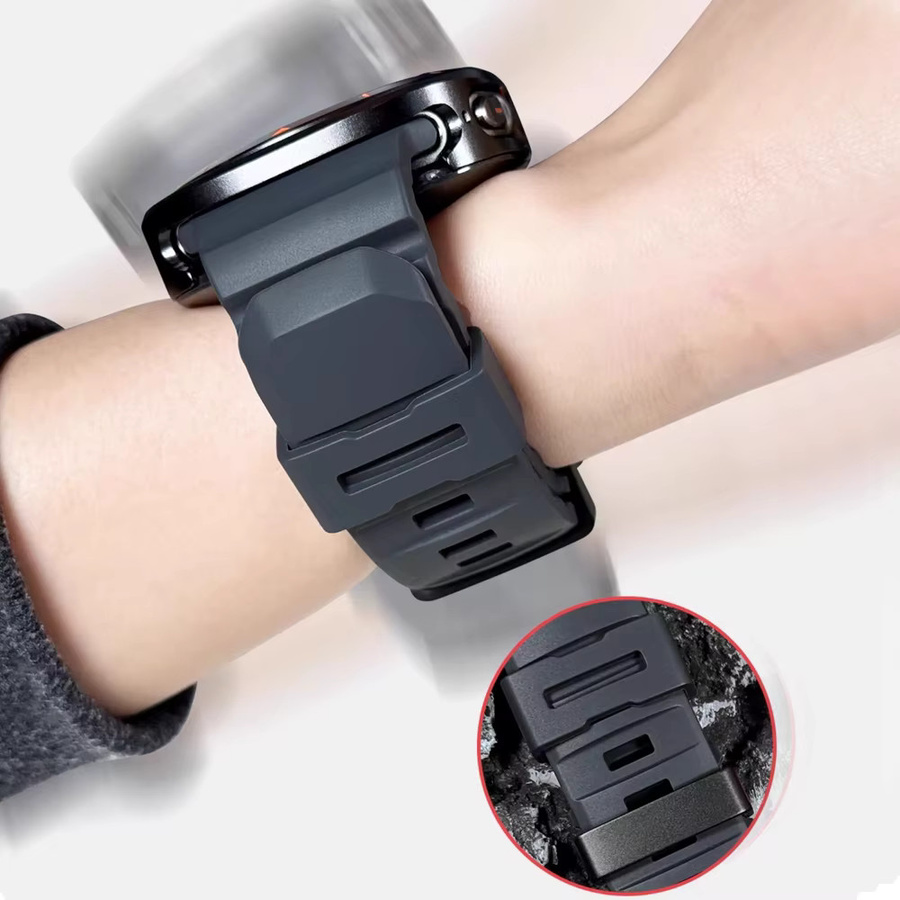 Samsung Uhrenarmband Silikon, Schwarz, Unisex - Bild 4
