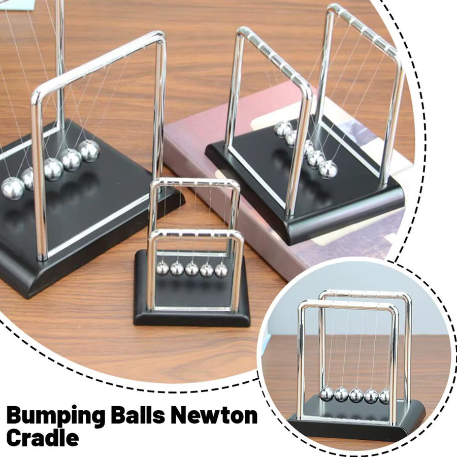 Newtons Wiege Stahl Balance Ball, Physik Lehrmittel, Kinetisches Spielzeug - Bild 3
