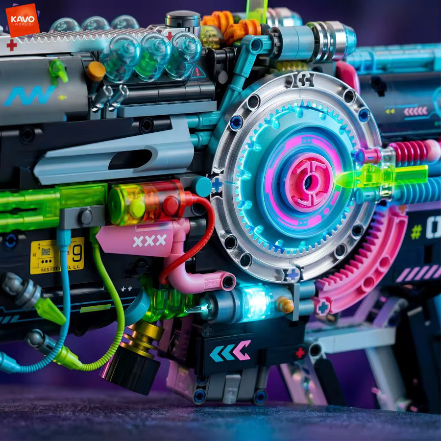 KAVOWORLD Cyberpunk Mechanischer Sci-Fi Blaster, Baukasten, 1457 Teile - Bild 3
