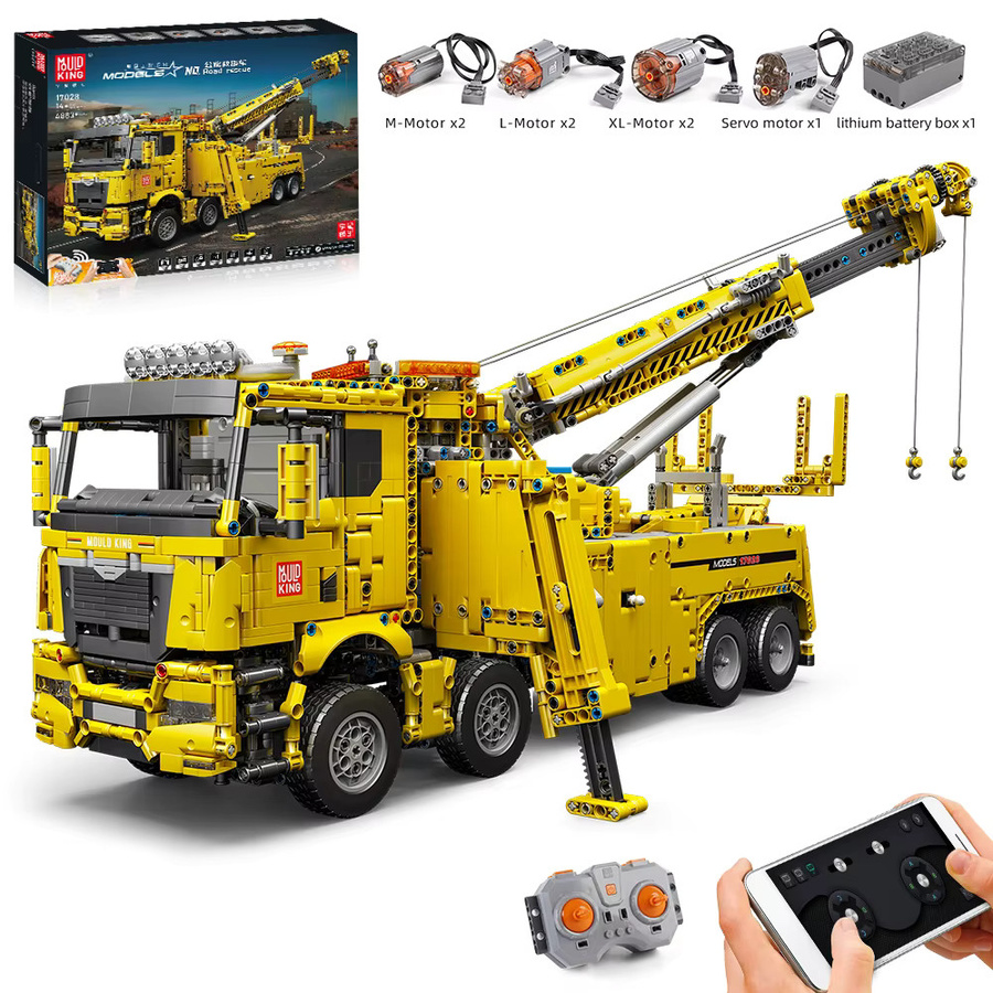Mould King 17028 Technisches Auto, Motorisiertes Feuerwehrfahrzeug-Modell, Bausatz - Bild 7