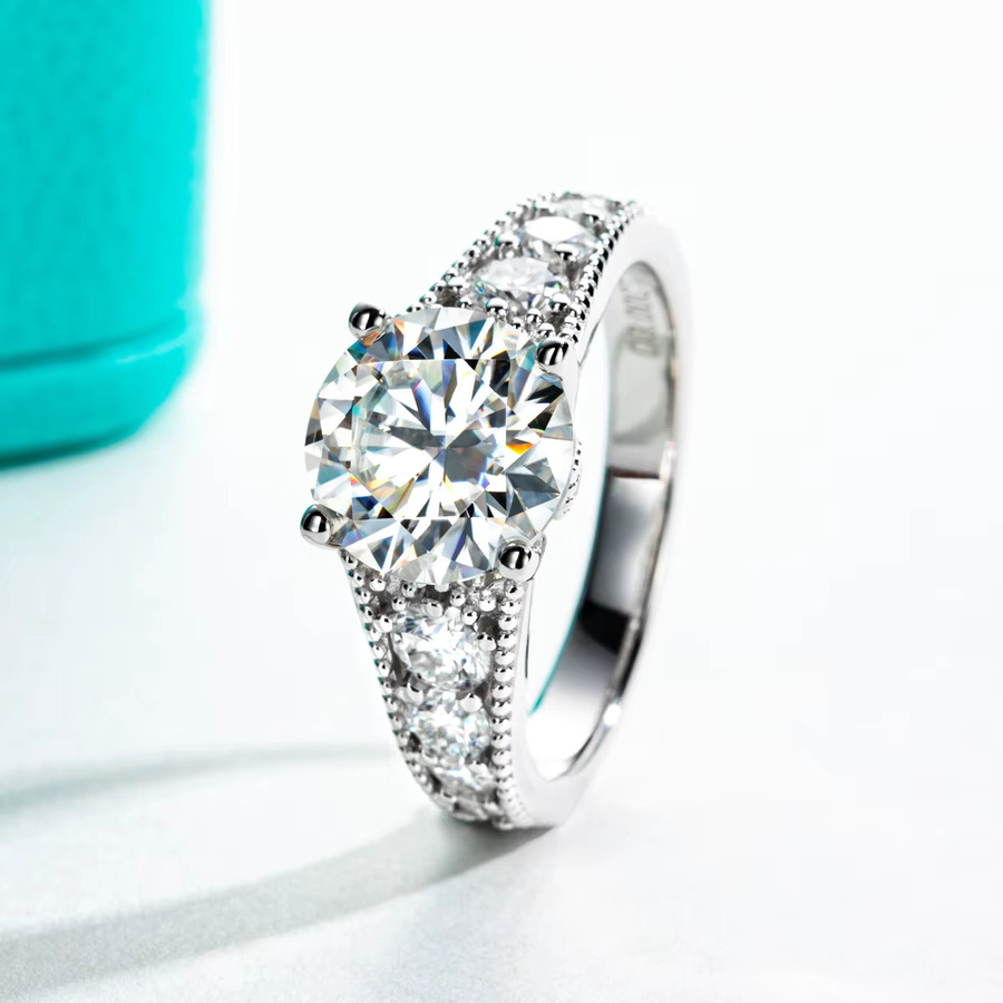 Anujewel Verlobungsring, Silber, Moissanit, Damen - Bild 2