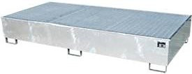 Bauer Regalwanne RW-GR 2700-3 PE in Silber, feuerverzinkter Stahl mit PE-Einsatz und Gitterrost, L 266,5 cm, B 131,5 cm, H 44,0 cm - Bild 1