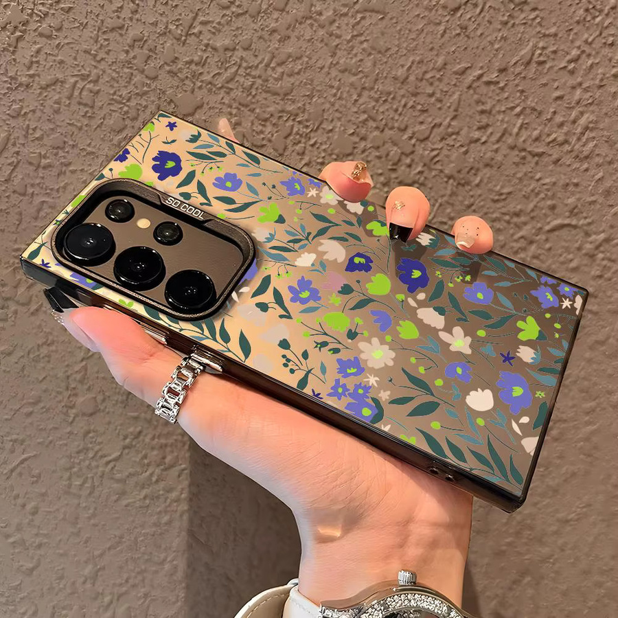 Stoßfeste Wildblumen Handyhülle für Samsung Galaxy S25 S24 S23 S22 S21 Ultra Plus in Bunt Matt aus Hartplastik - Bild 2