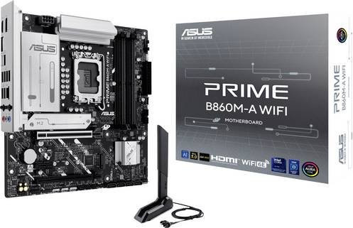 Asus PRIME B860M-A WIFI Mainboard mit Intel B860 Chipsatz, LGA 1851 Sockel, Micro-ATX Formfaktor, DDR5 Unterstützung, WiFi, HDMI und DisplayPort in Schwarz - Bild 1