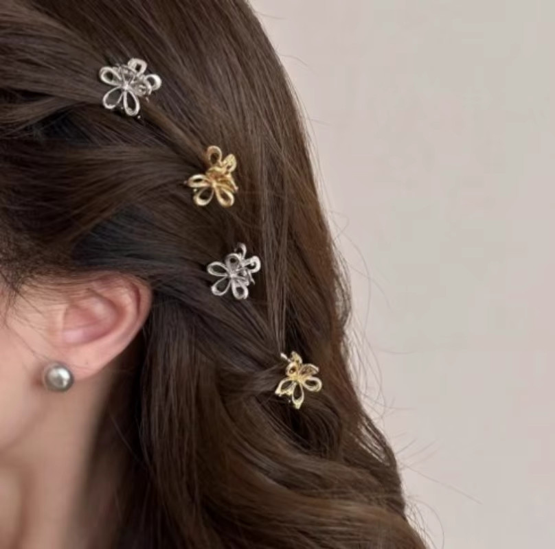 Haar-Klaue-Clips, Metall, Blume, Schmetterling, Damen - Bild 2
