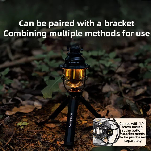 BLACKDOG Outdoor-Campinglampe als Mehrzweck-Notlicht und Umgebungslampe in Schwarz mit warmweißem Licht - Bild 1