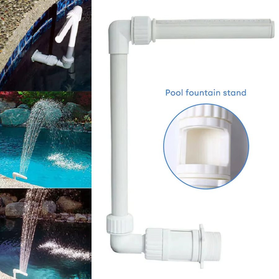 Weißes Schwimmbad-Wasserfall-Brunnen-Set aus PVC als Sprinkler und Wasserspaß-Zubehör für deinen Pool - Bild 3