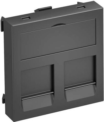 OBO Bettermann Abdeckung Datentechnikträger, Grau, B: 4,5 cm, H: 4,5 cm, T: 0,9 cm - Bild 1