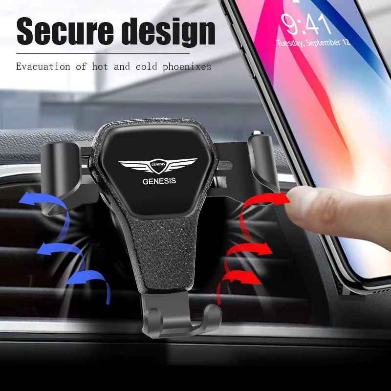 Universal-Autotelefonhalter für Genesis G80 GV70 GV80 GV60 G70 Essentia Neolun G90 GV90 in Schwarz für das Armaturenbrett - Bild 7