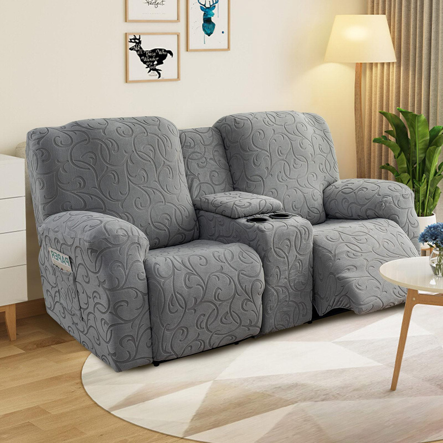Elastischer Loungesessel-Bezug von Yiran Furniture in Grau aus Jacquard-Polyester für 1-Sitzer Sessel - Bild 2