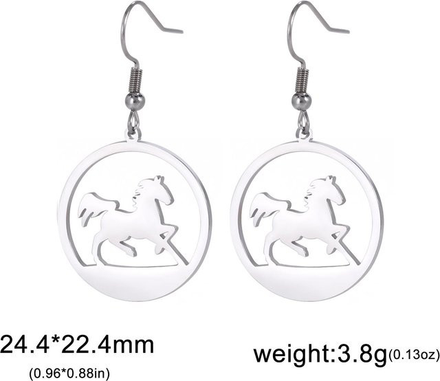 Ohrringe Edelstahl, Gold, Zirkonia, Damen - Bild 1