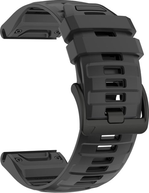 Uhrenarmband Silikon, Schwarz, Unisex - Bild 1